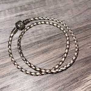 Pandora leather wrap bracelet
